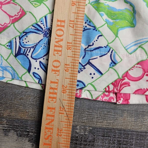 Lilly Pulitzer Jubilee MultiColor Patch Print skirt Size 4 Pink Green Blue - Picture 7 of 7